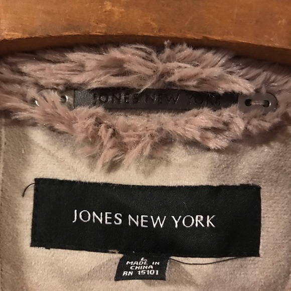 Faux suede swing coat, Jones New York - Picture 9 of 11